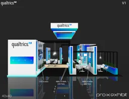 40x40 Island booth design by Pro-X Exhibits